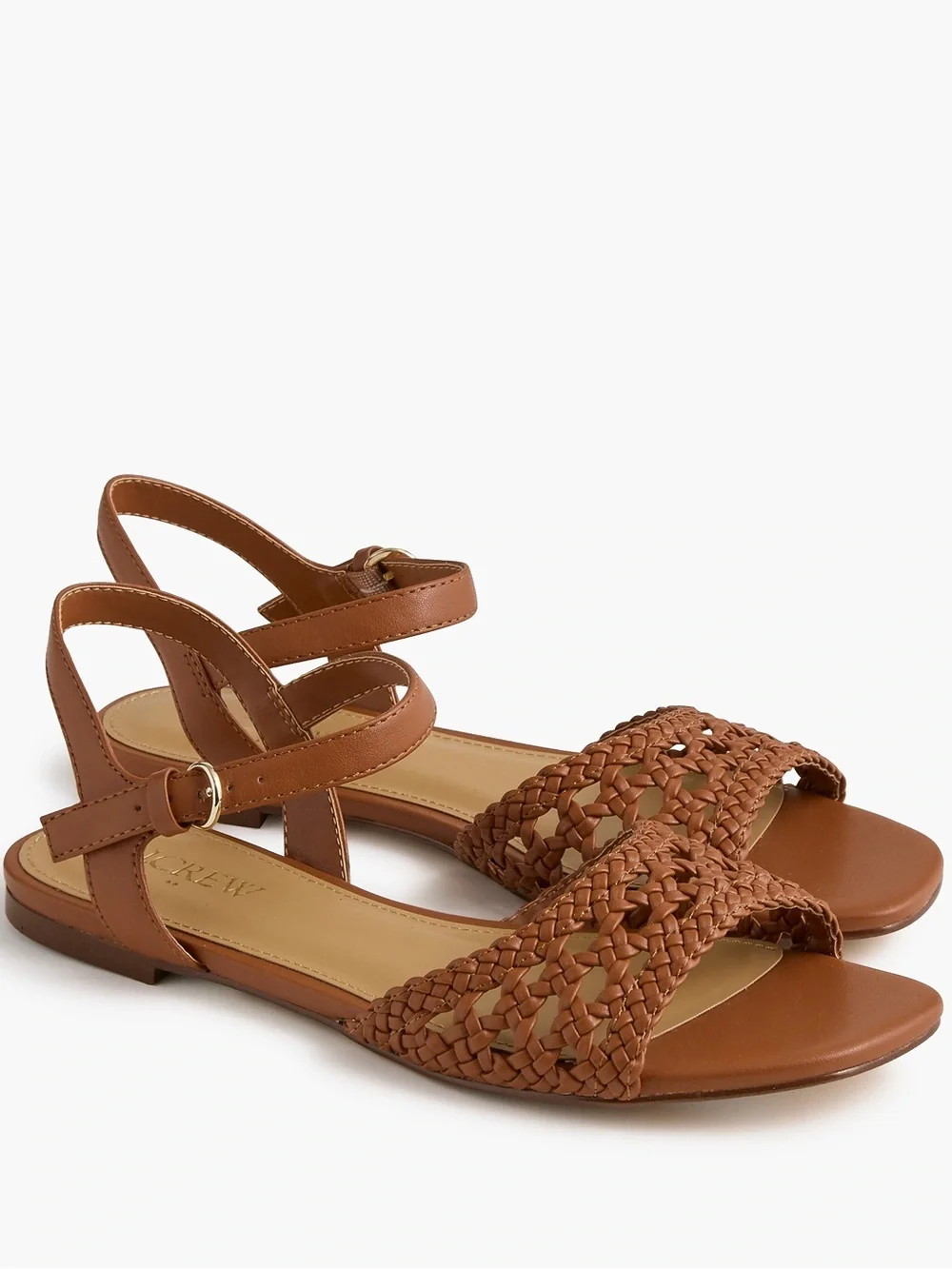 J crew brown Knotted woven sandals